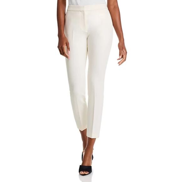 Rosetta Getty Cropped Skinny Pants, Ivory, Size 14 0238 - Picture 1 of 8